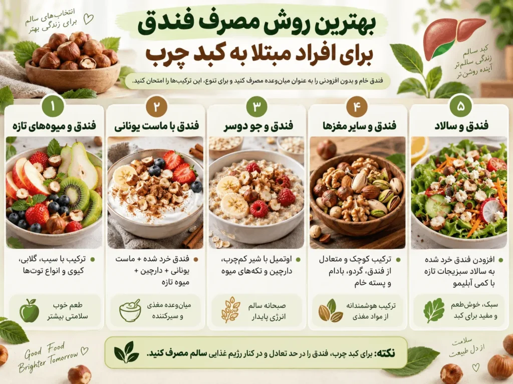 بهترین روش مصرف فندق برای افراد مبتلا به کبد چرب