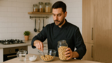 طرز تهیه بادام زمینی سرکه ای
