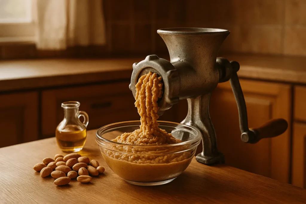 خرد کردن بادام زمینی در چرخگوشت