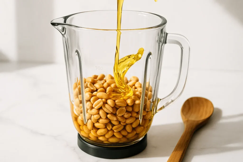 خرد کردن بادام زمینی در مخلوط کن