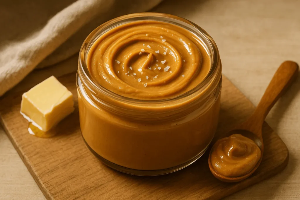 کره بادام زمینی با طعم نمکی و کره‌ای