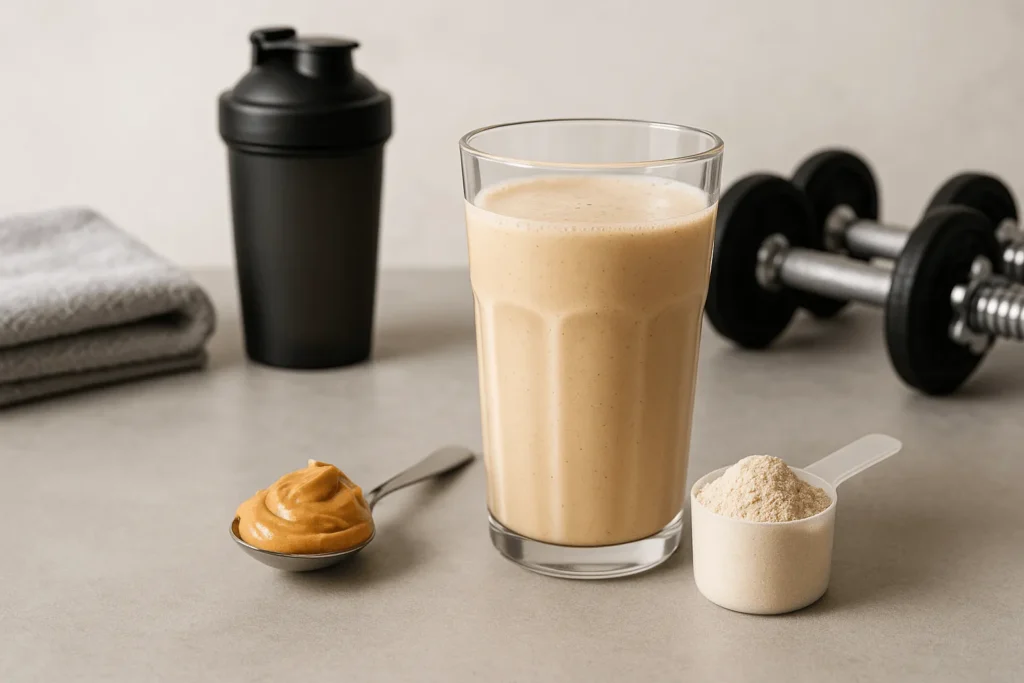 پروتئین وی و کره بادام زمینی