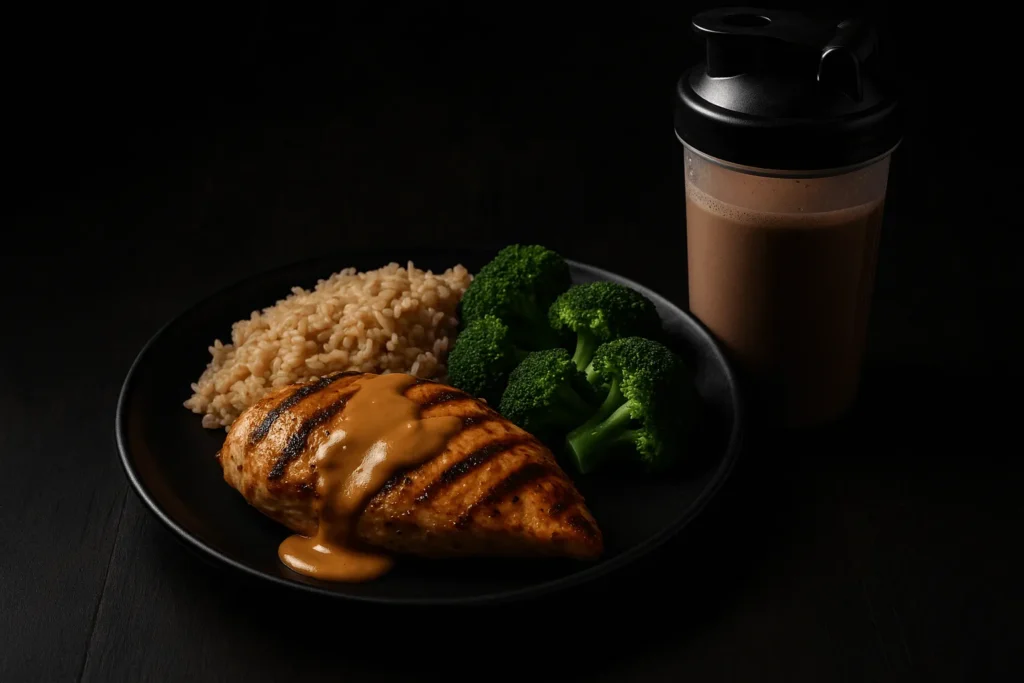 کره بادام زمینی و سینه مرغ کبابی