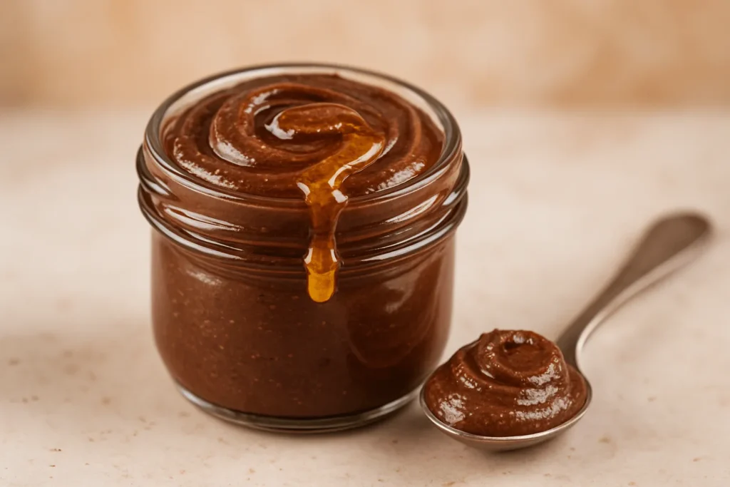 کره شکلات با کره بادام درختی