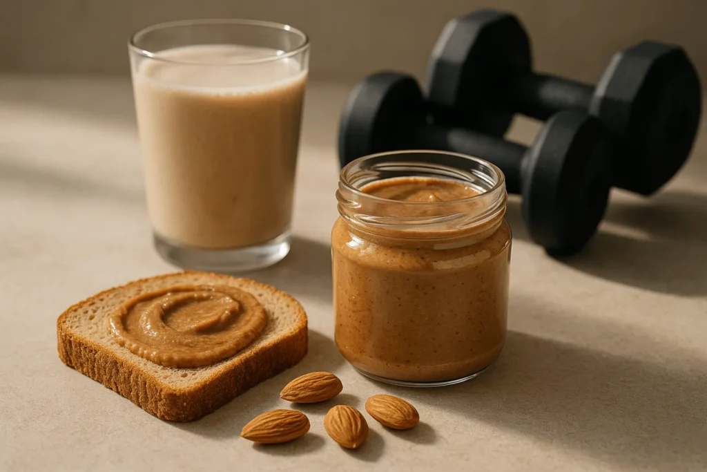 از خواص کره بادام درختی، افزایش انرژی و تقویت عضلات است.