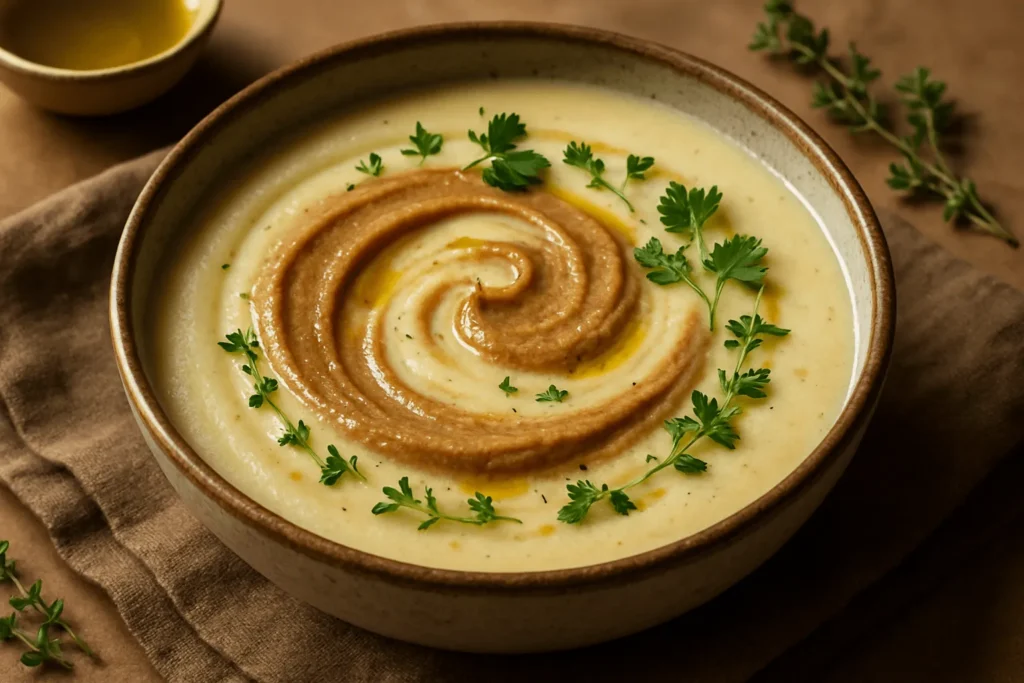 سوپ با کره بادام درختی