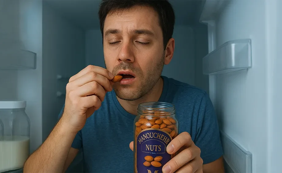 خوردن-بادام-درختی-ناشتا