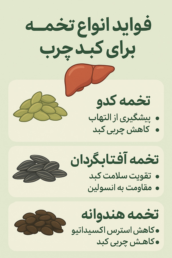 فواید-انواع-تخمه-برای-کبد-چرب