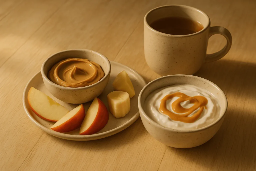 کره بادام زمینی با ماست یونانی