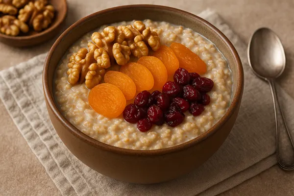 خواص گردو در بارداری: اوتمیل همراه با گردو