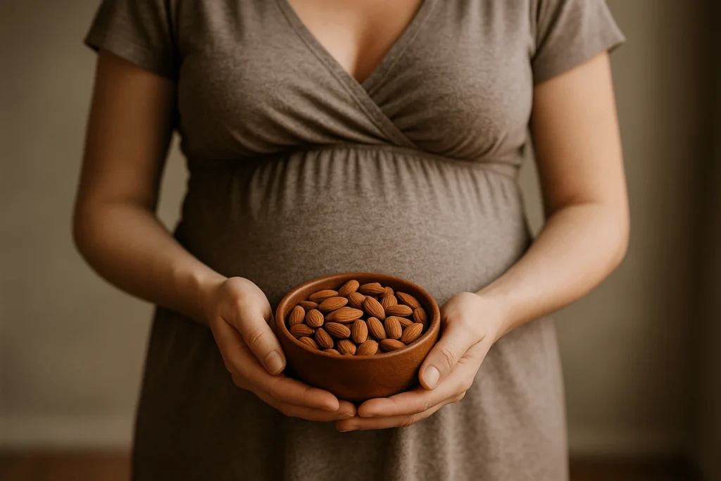 بادام درختی در بارداری به سلامت پوست و مو کمک میکند.
