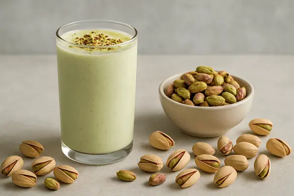 شیر پسته برای روزهای سرماخوردگی.