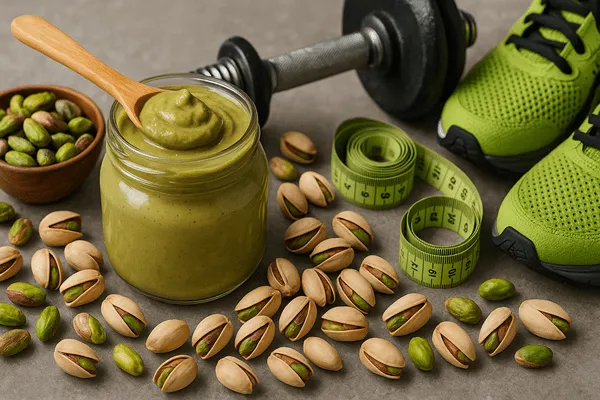 کره پسته برای افزایش انرژی و بهبود عملکرد ورزشی مفید است.