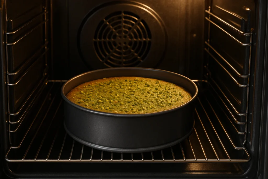 کیک پسته کافی شاپی در فر