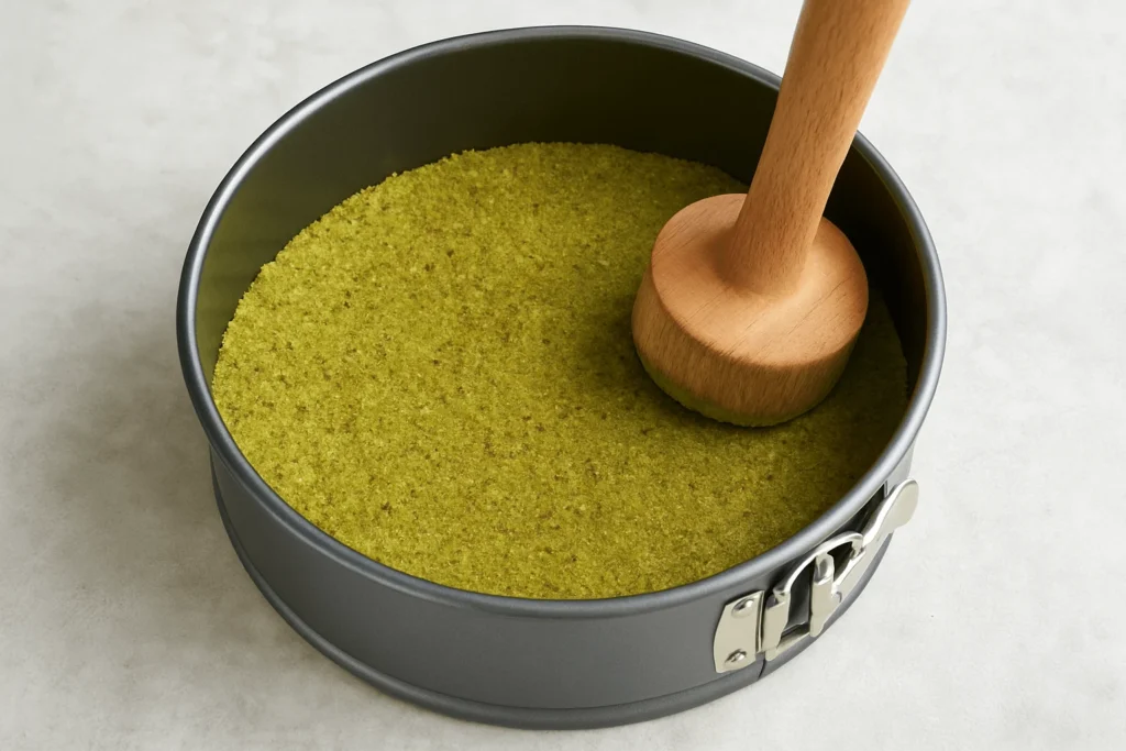 کوبیدن ترکیب کراست چیز کیک پسته