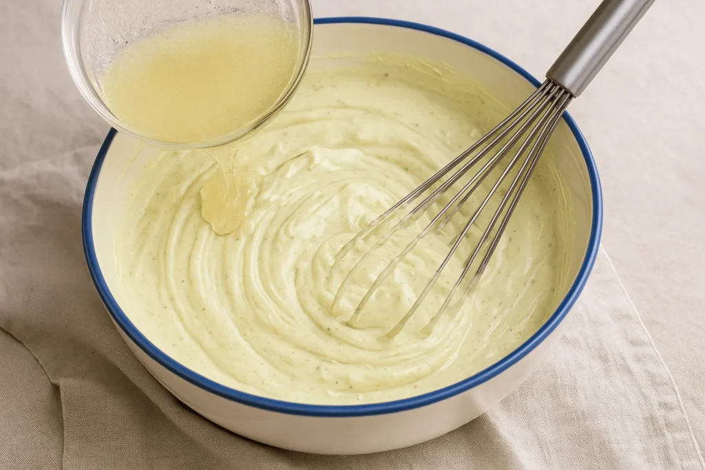 ترکیب ژلاتین+ پنیر خامهای+ خامه+ کره پسته+ وانیل