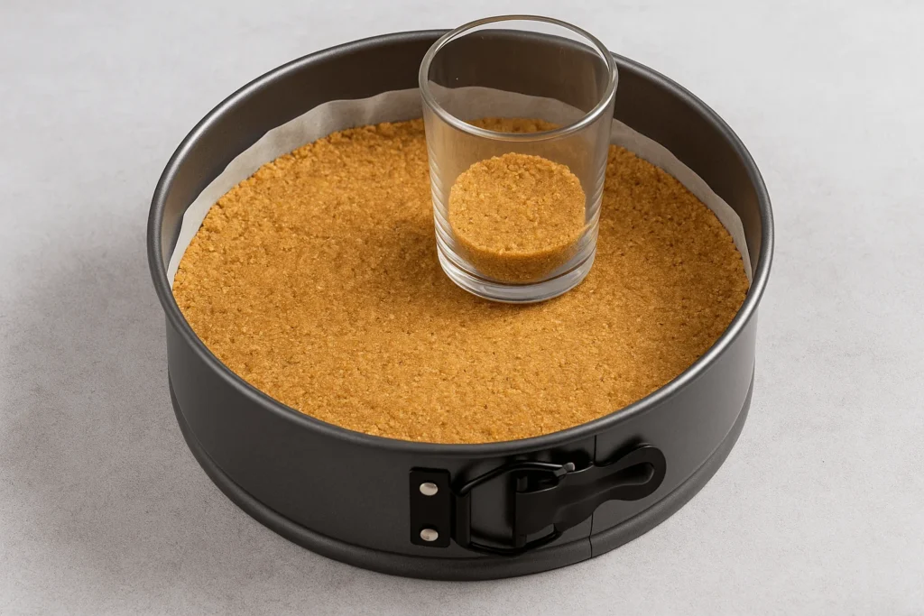 طرز تهیه پیز کیک پسته: مرحله اول: آمادهسازی کراست