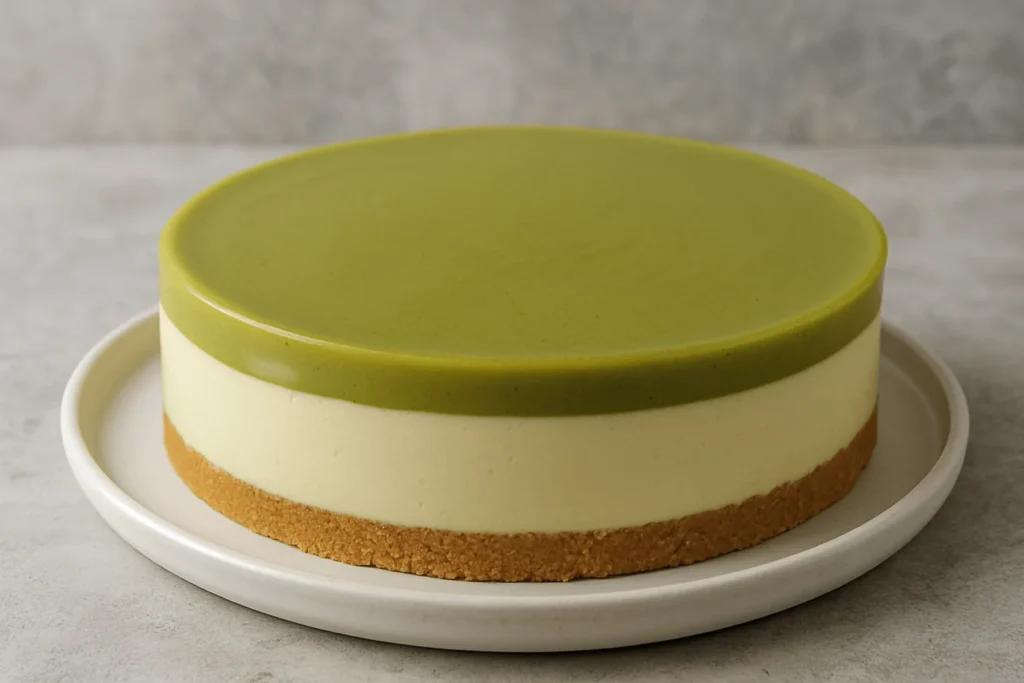 چیز کیک پسهت یخچالی