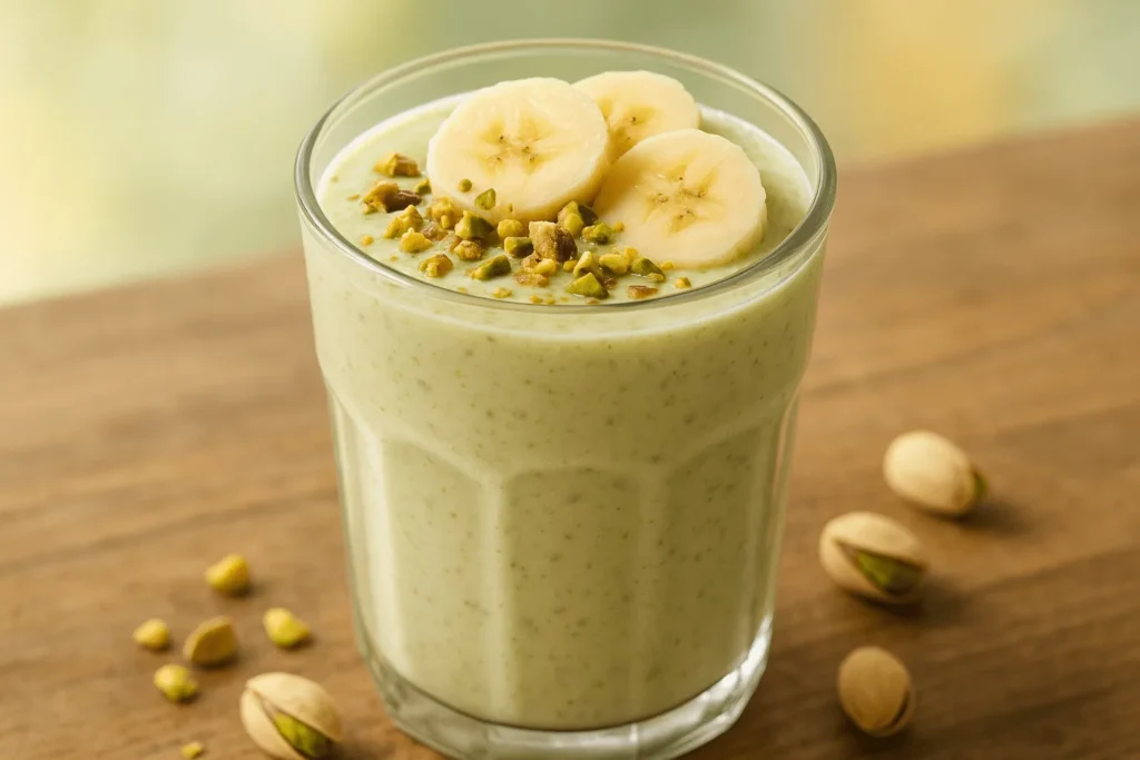 طرز تهیه شیر پسته با موز