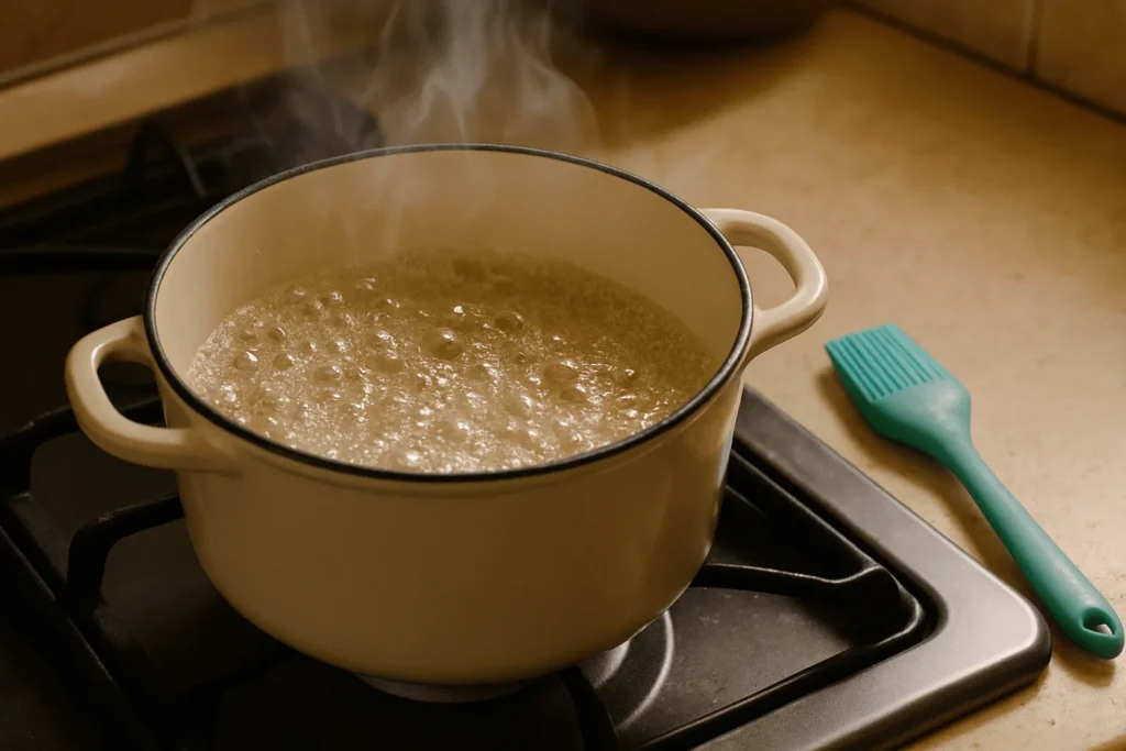 مرحله دوم: تهیه شربت مربای پوست پسته