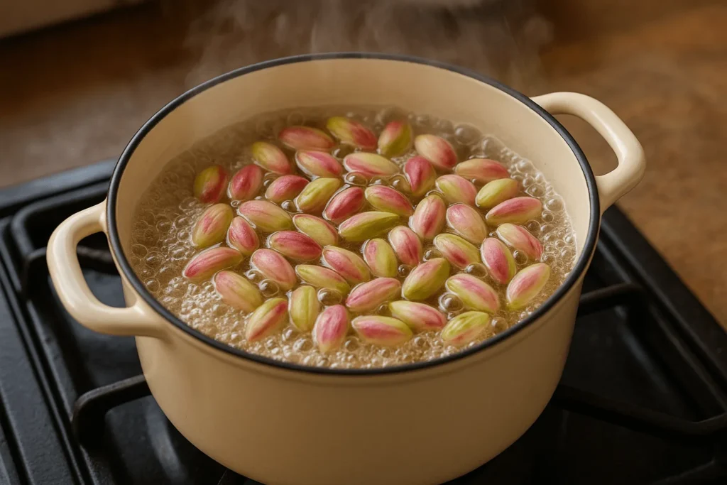 پوست پسته اضافه شده به شربت