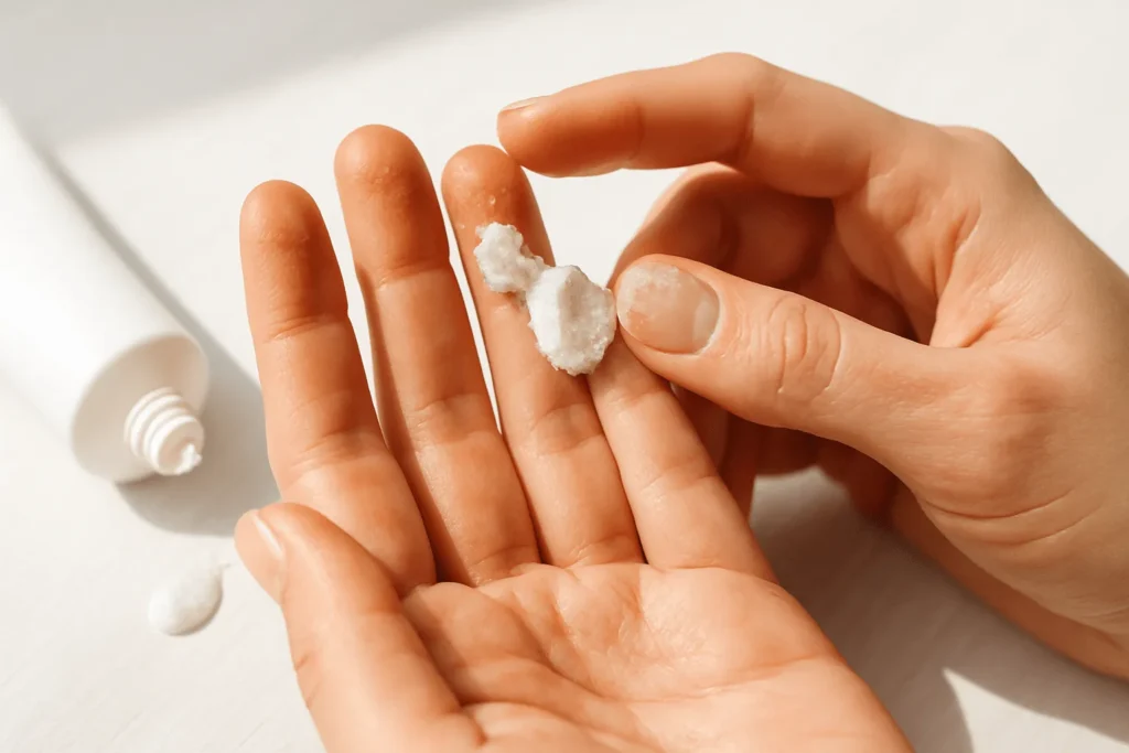 کرم لایه بردار برای از بین بردن سیاهی گردو روی دست