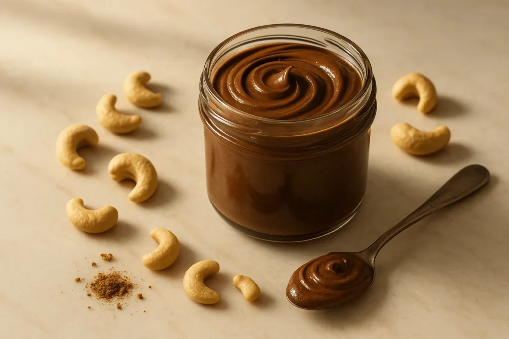 کره بادام هندی شکلاتی