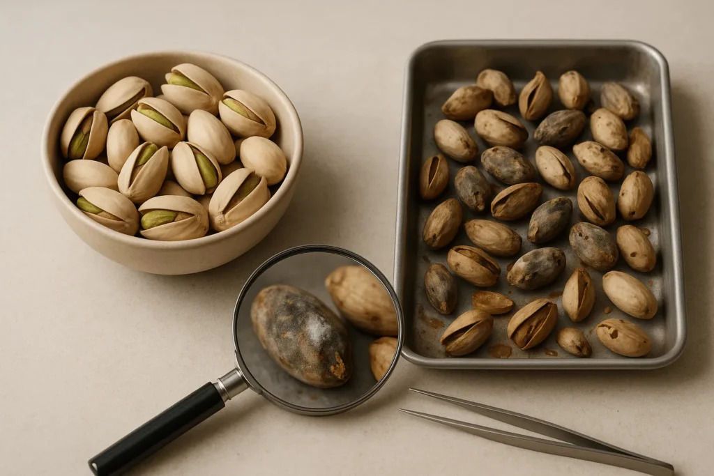 ظاهر پسته خراب شده.