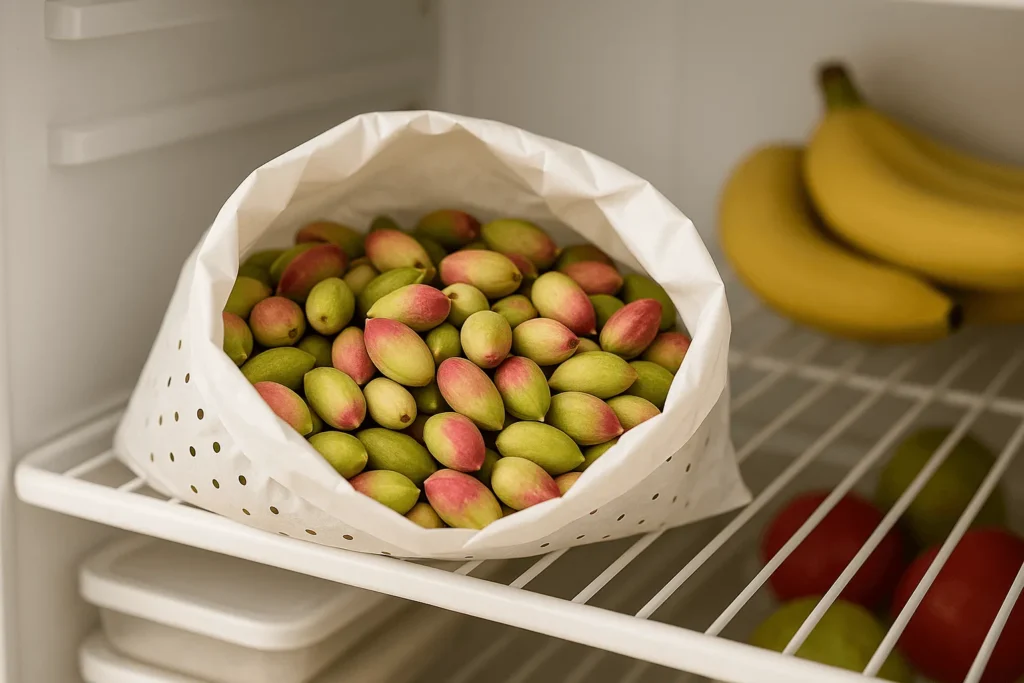 نگهداری پسته تازه در یخچال