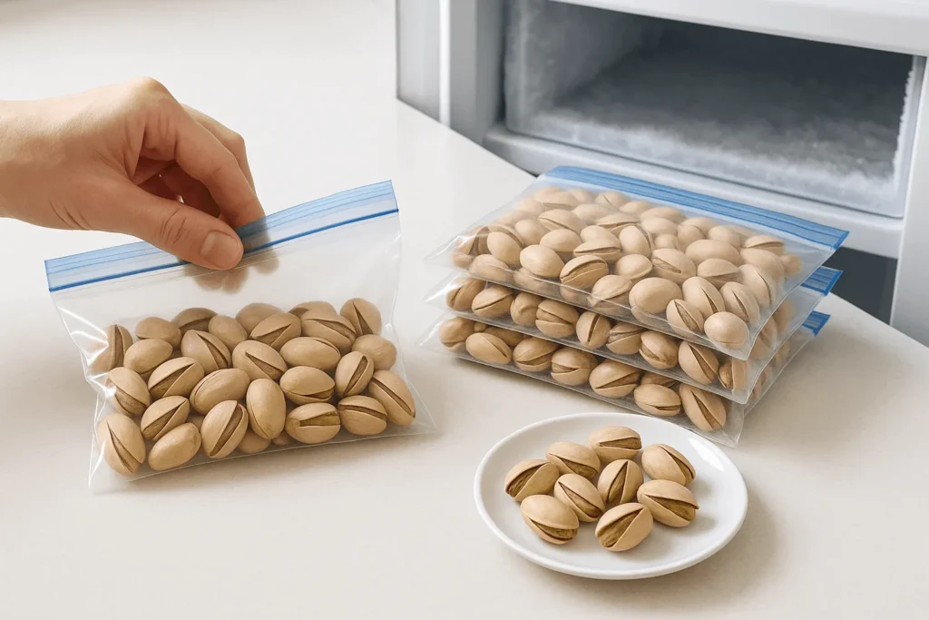 نگهداری پسته تازه در فریزر