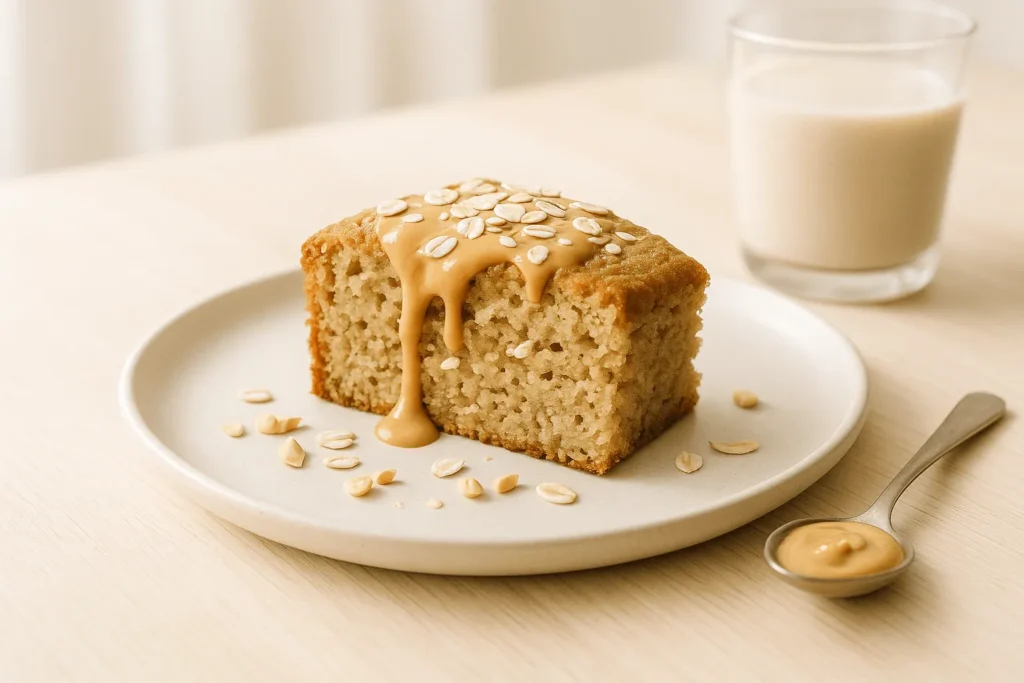 کیک رژیمی با جو دوسر و کره بادام زمینی برای بدن مفید است.