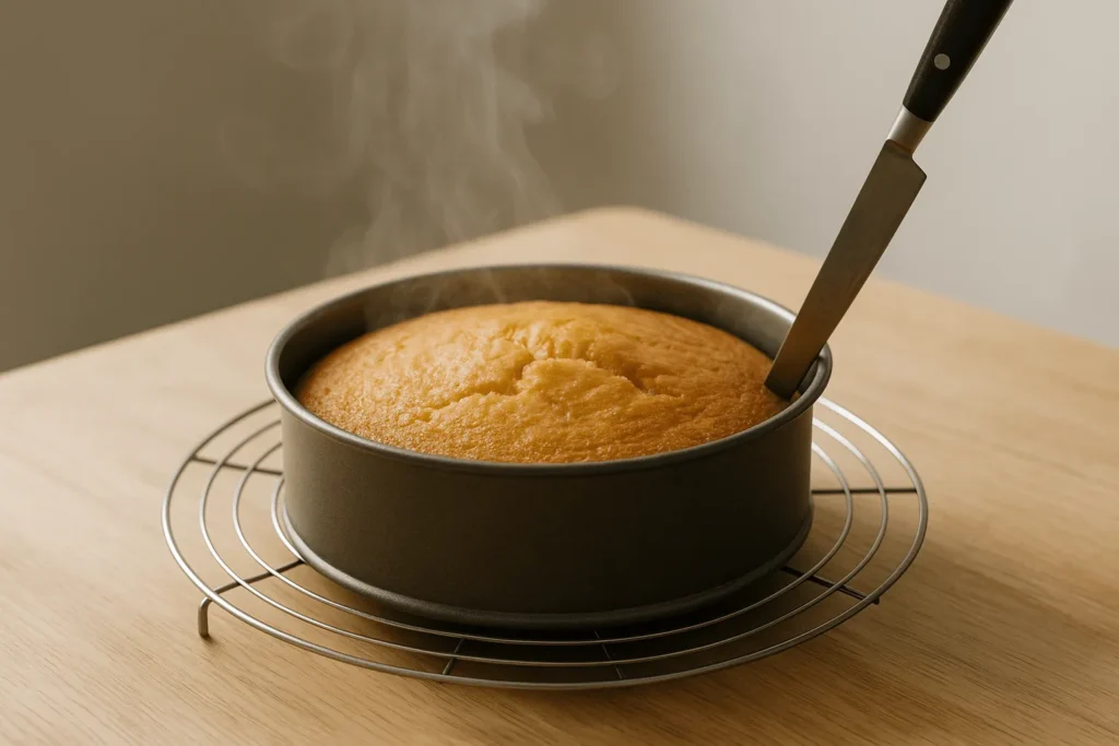 طرز تهیه کیک رژیمی با جو دوسر و کره بادام زمینی-مرحله هفتم: آماده شدن کیک