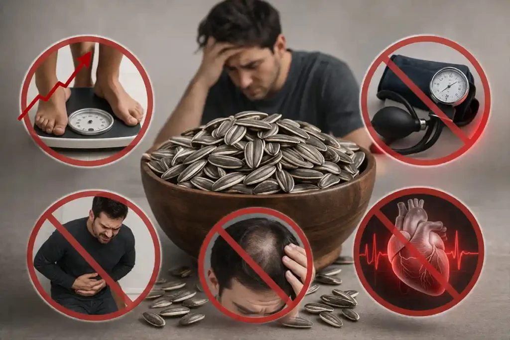 مضرات تخمه آفتابگردان برای مردان