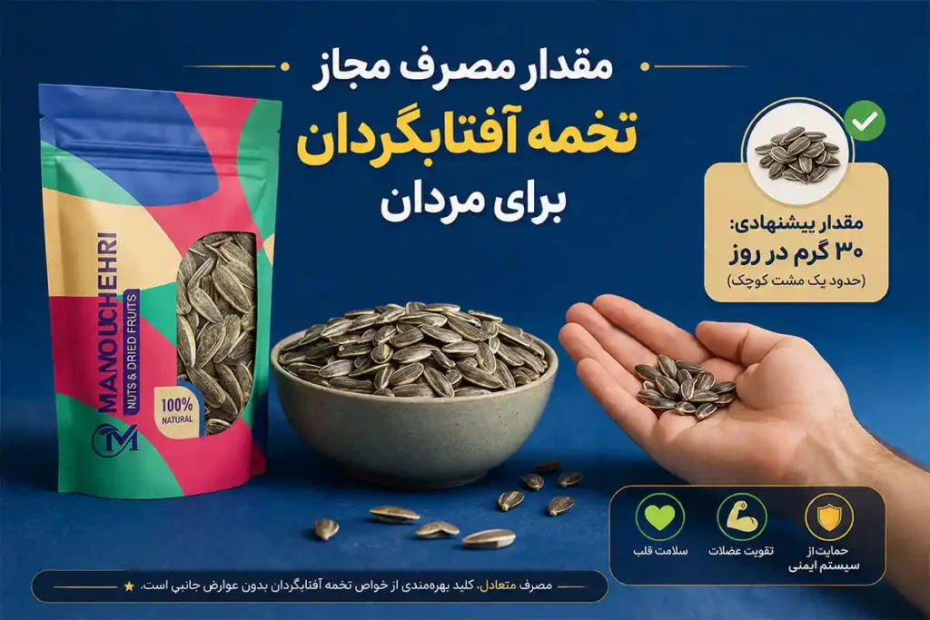 میزان مصرف تخمه آفتابگردان در روز