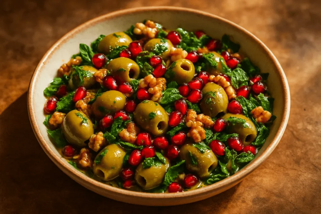 سالاد زیتون و گردو ایرانی