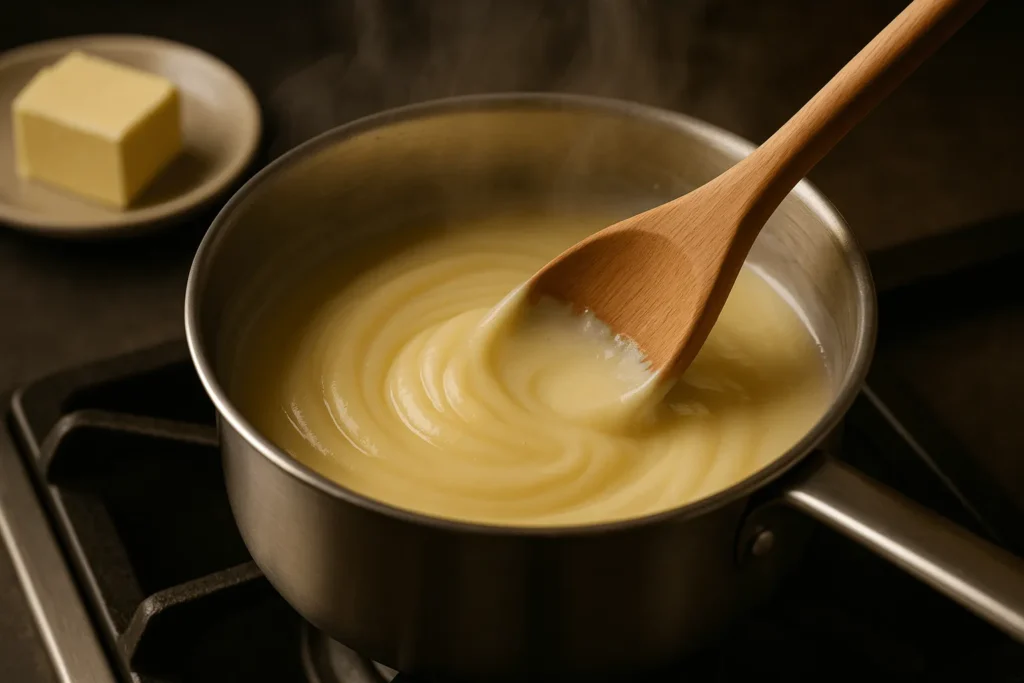 مرحله دوم: تهیه کرم پاتیسیر