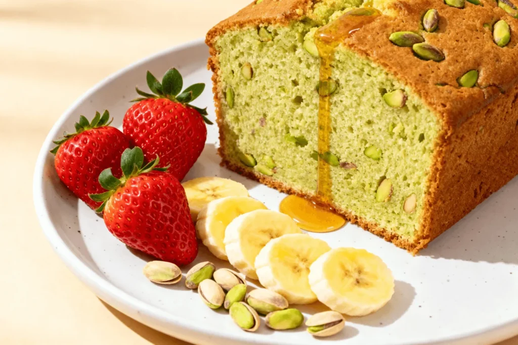 پاند کیک پسته با میوه