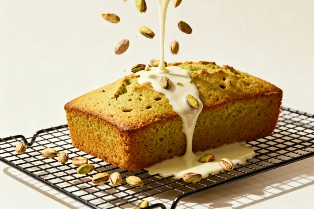 پاند کیک پسته با گاناش