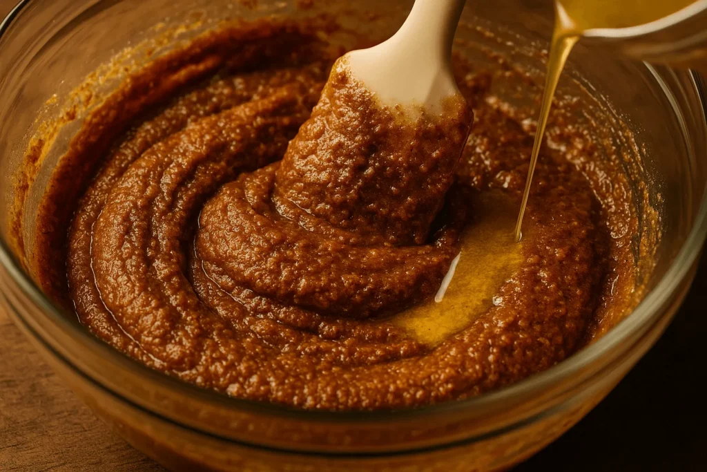 مرحله دوم: طرز تهیه مواد میانی (فیلینگ گردویی)