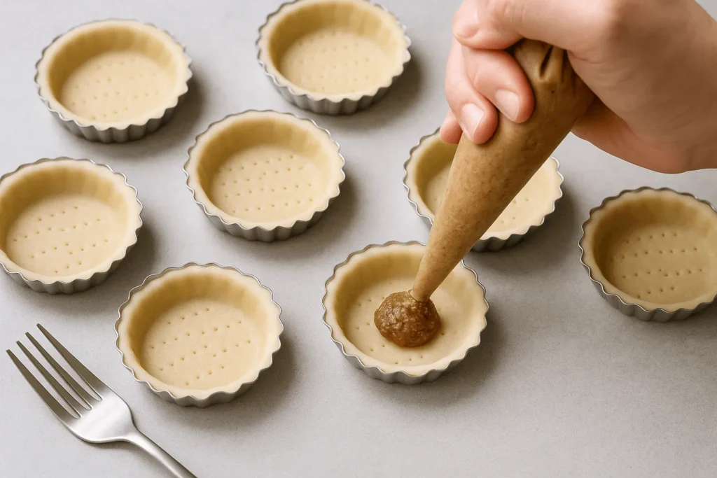 مرحله سوم: آمادهسازی تارت گردویی