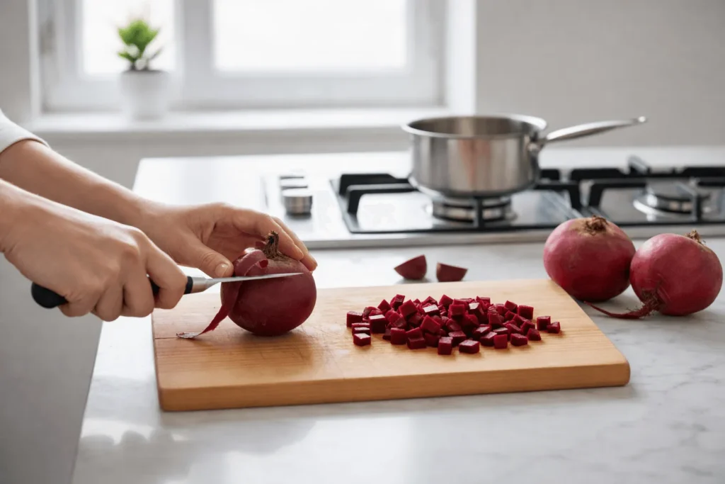 گام دوم: پختن لبو