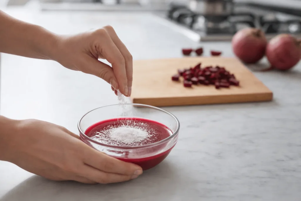 گام سوم: آماده سازی ژلاتین