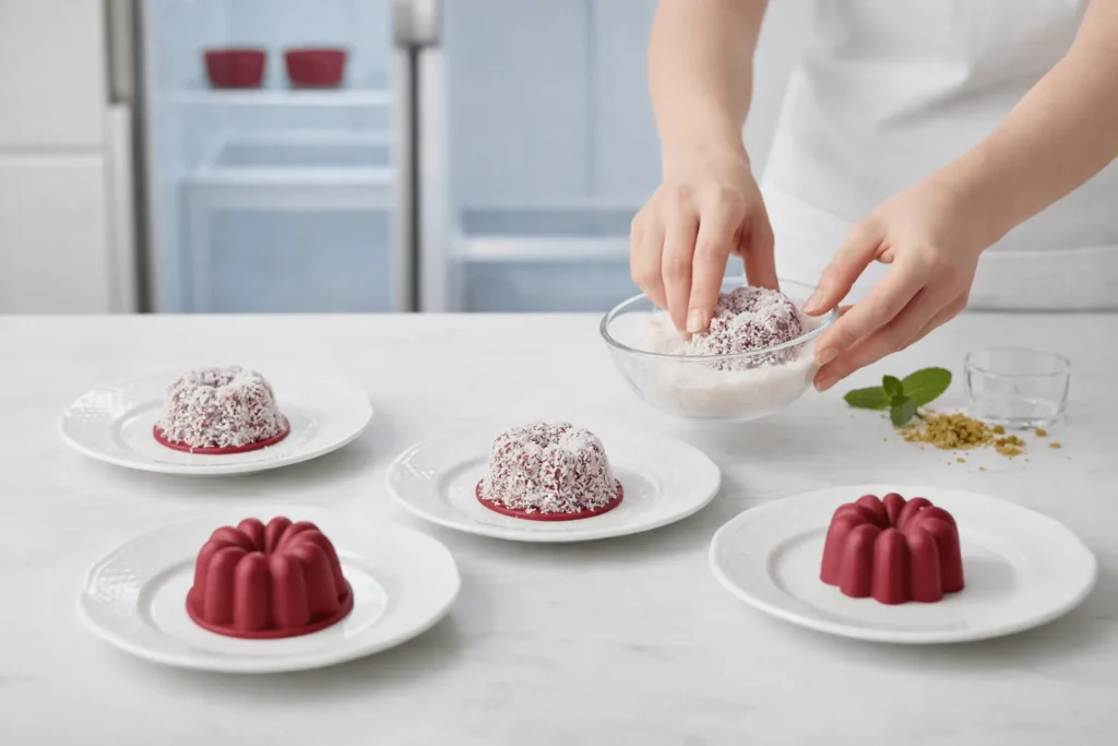 دسر لبو با پودر نارگیل