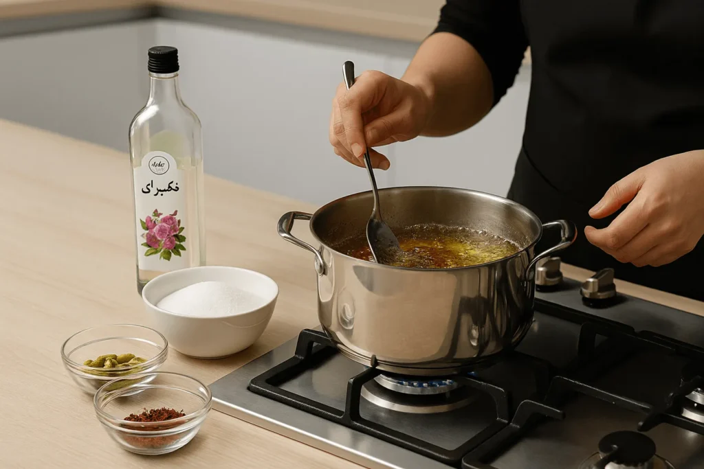 مرحله هفتم: آماده کردن شهد