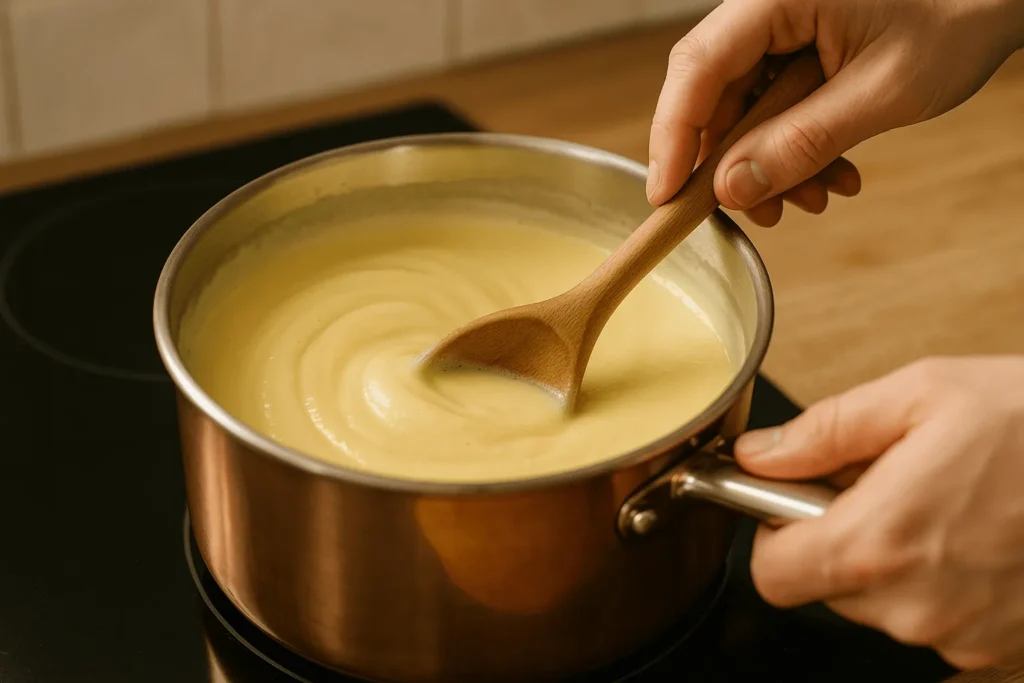 مرحله دوم: مایه اولیه بستنی پسته