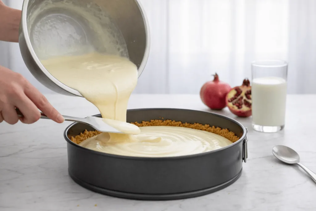 مرحله پنجم: اضافه کردن مواد پنیری به قالب