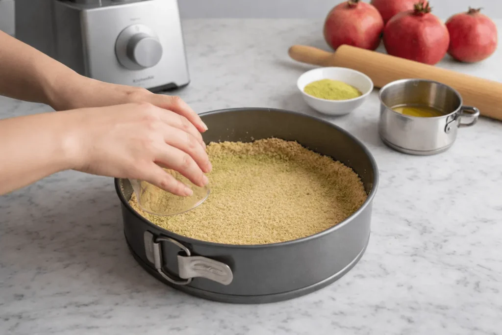 مرحله دوم: آماده سازی لایه بیسکویتی (کراست)