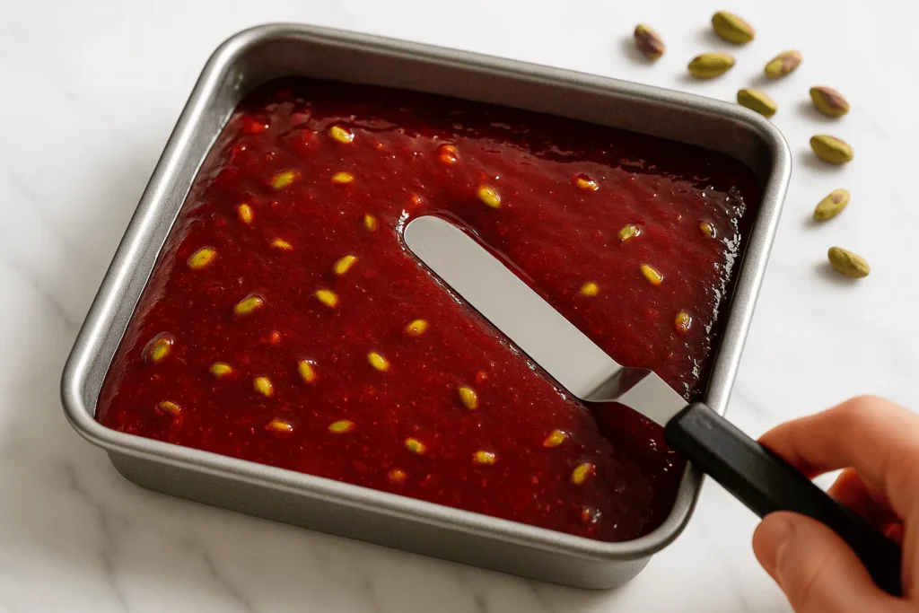 مرحله پنجم: ریختن مواد لوکوم در قالب