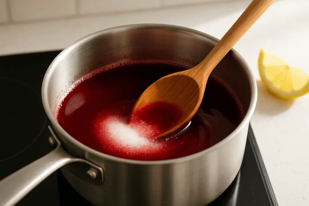 مرحله اول: مخلوط کردن آب انار