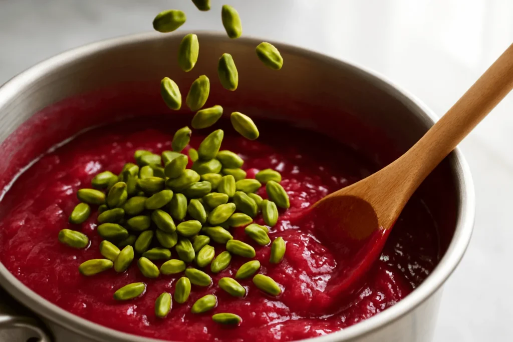 مرحله چهارم: اضافه کردن پسته